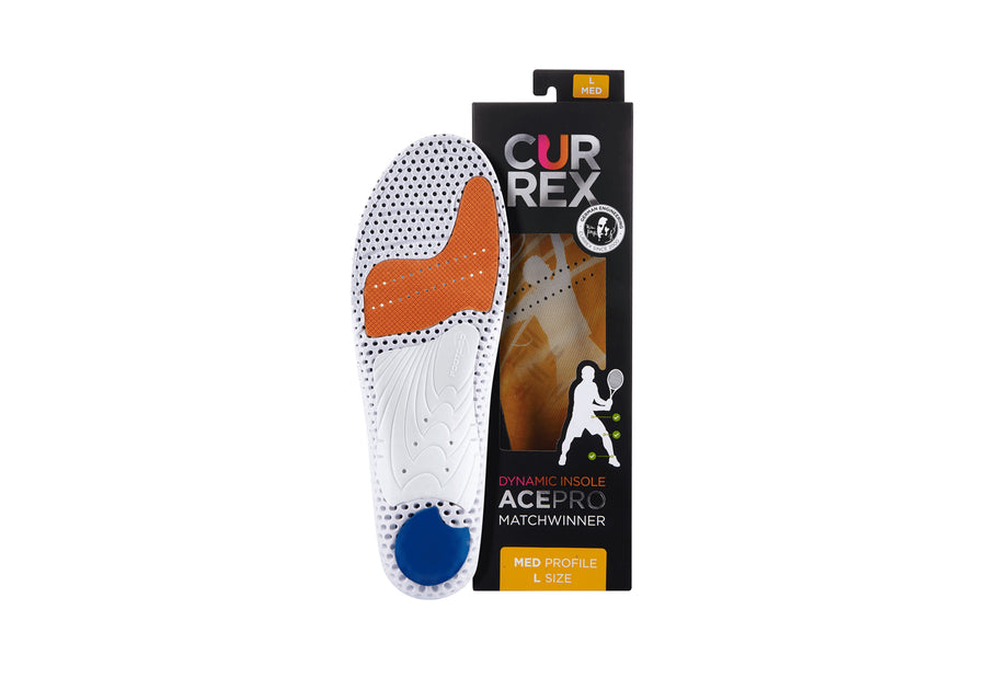 Currex AcePro Tennis & Indoor Court Insole, Medium Arch